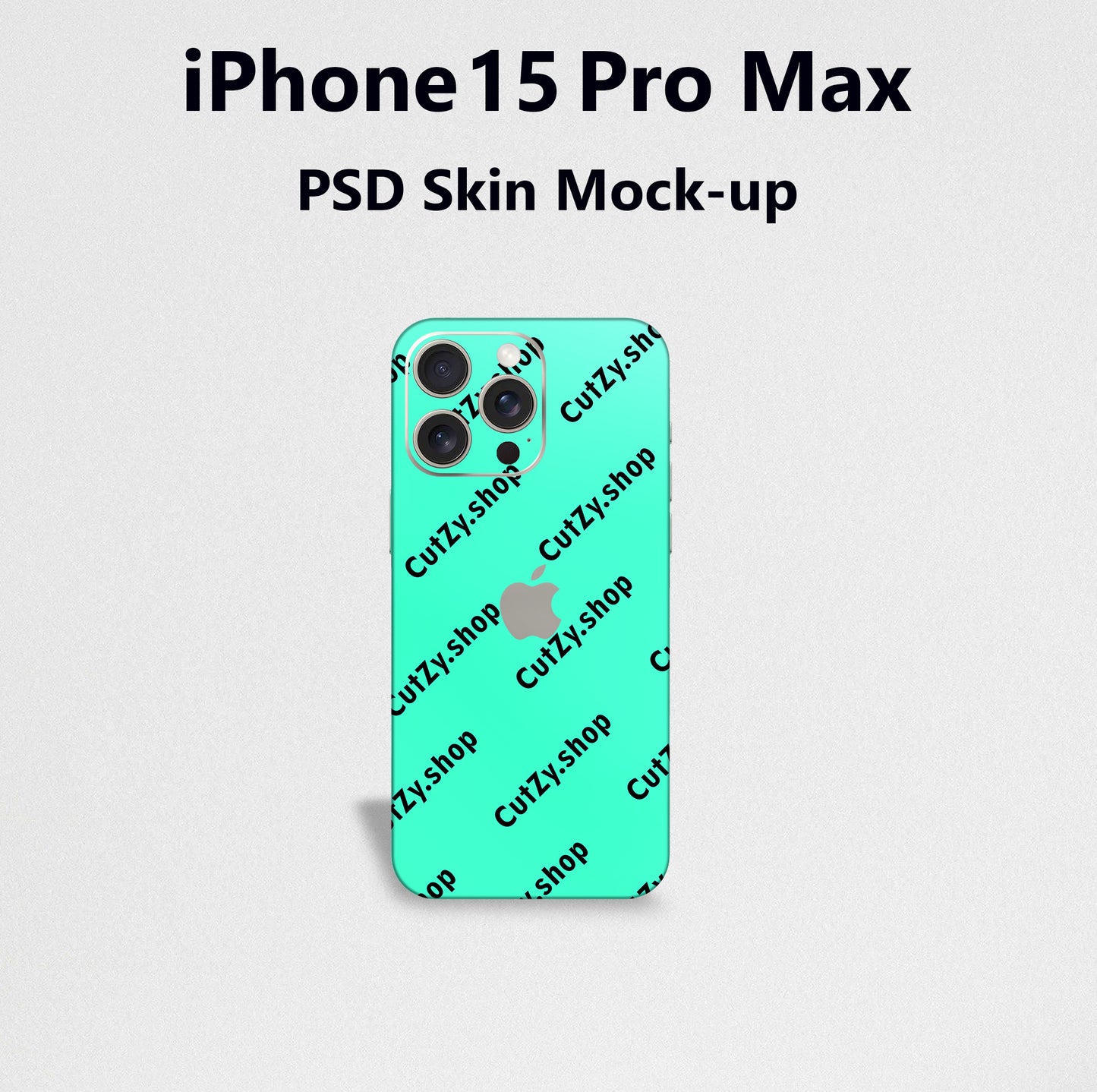 Free Download iPhone 15 Pro Max PSD Vinyl Skin Mock-Up