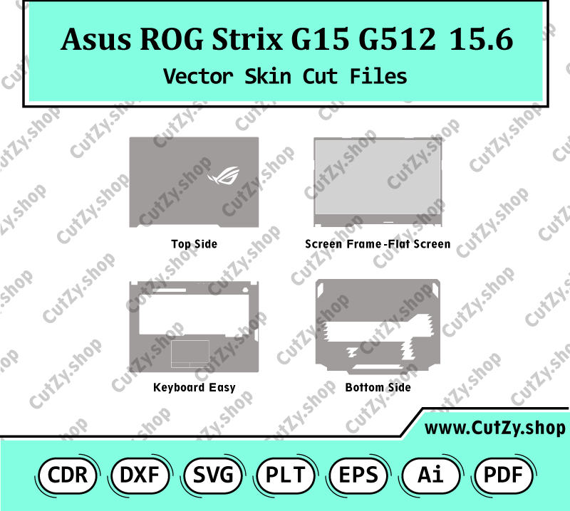 ASUS ROG Strix G15 G512LI 15.6 Vector Skin Cut Files