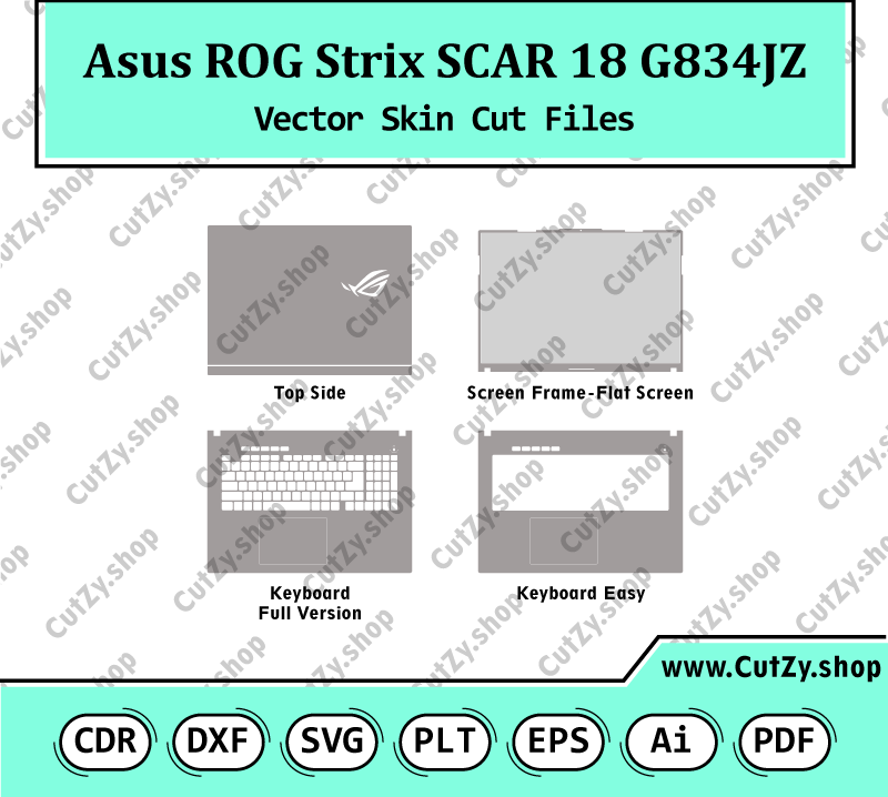 ASUS ROG Strix SCAR 18 G834JZ Vector Skin Cut Files