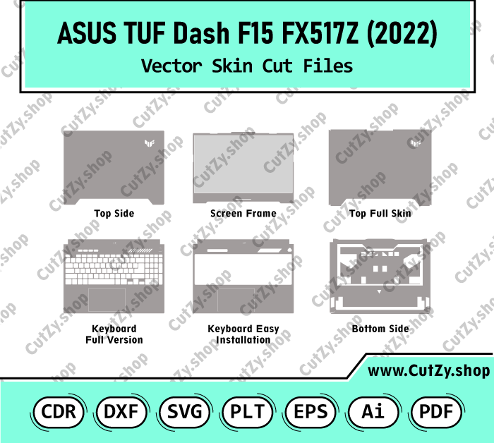 ASUS TUF Dash F15 FX517Z (2022) Vector Skin Cut Files