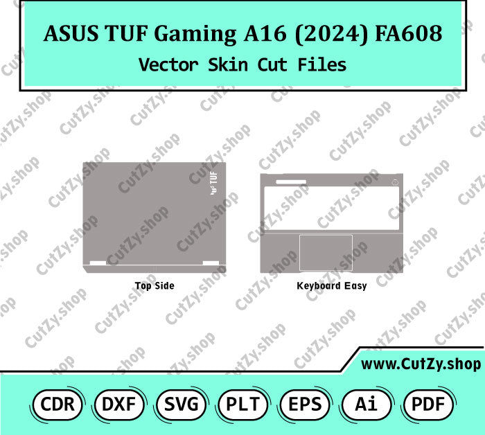 ASUS TUF Gaming A16 (2024) FA608 Vector Skin Cut Files