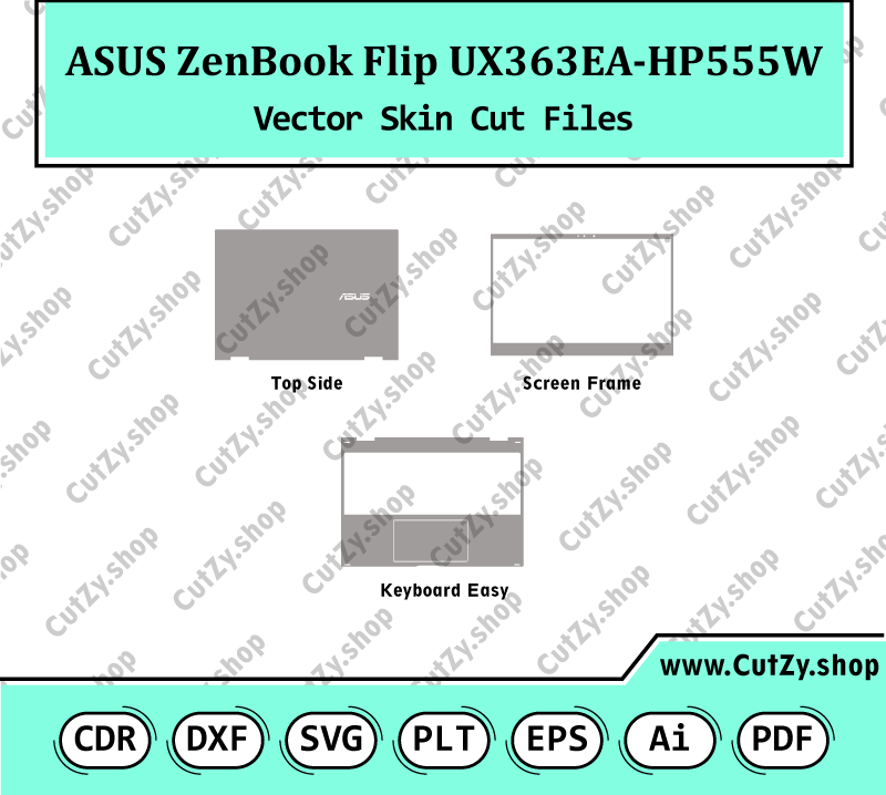 ASUS ZenBook Flip UX363EA Vector Skin Cut Files