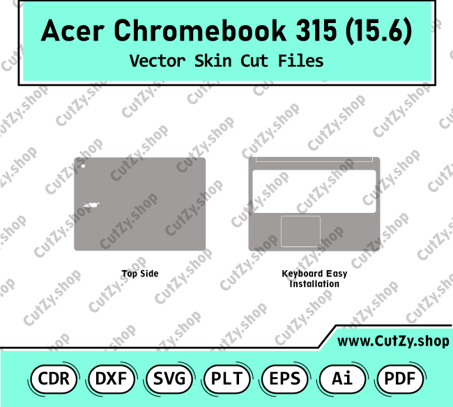 Acer Chromebook 315 15.6 Vector Skin Cut Files Template