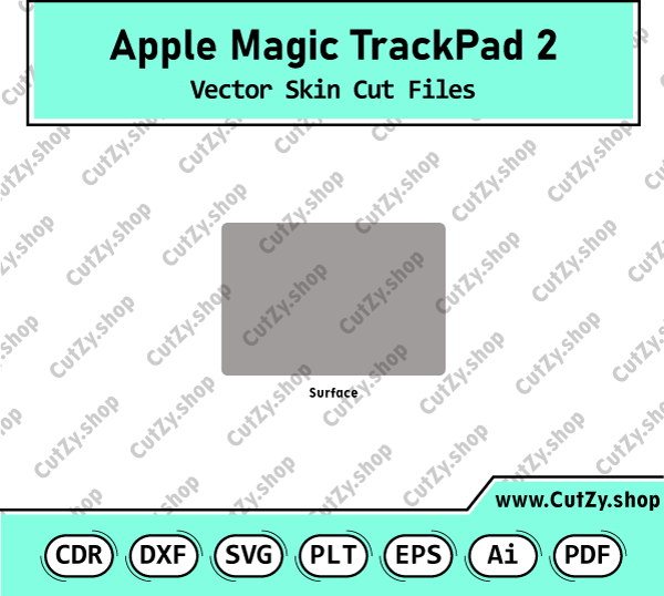 Apple Magic TrackPad 2 Vector Skin Cut Files