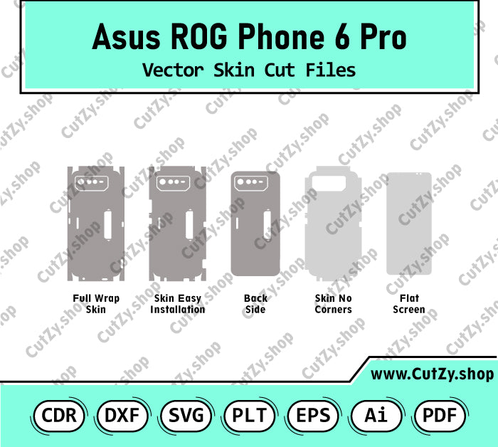 Asus ROG Phone 6 Pro Vector Skin Cut Files