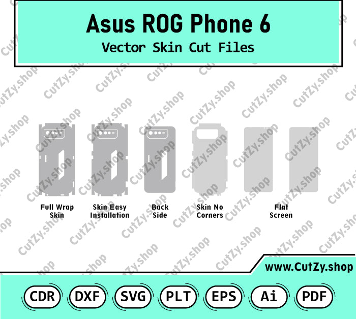 Asus ROG Phone 6 Vector Skin Cut Files