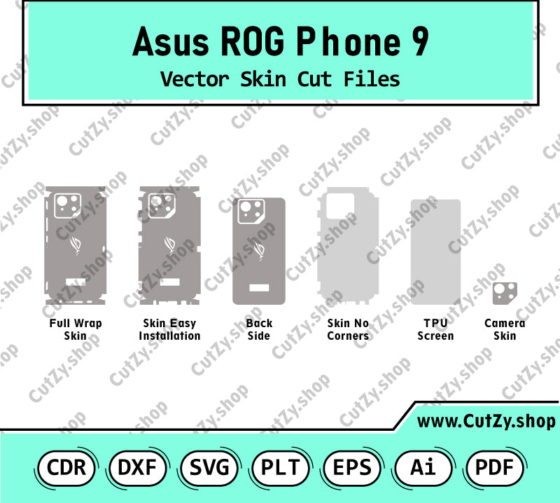 Asus ROG Phone 9 Vector Skin Cut Files