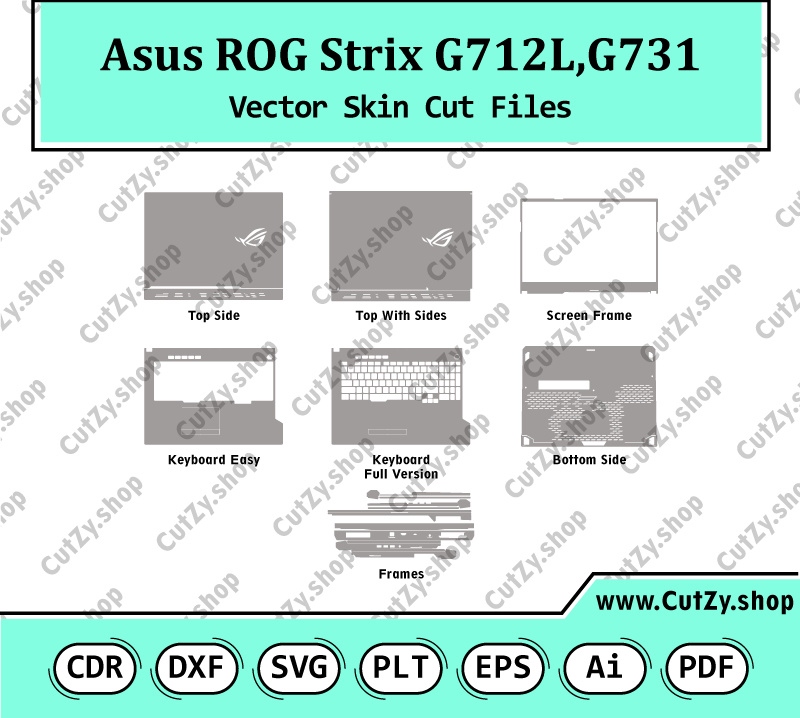 Asus ROG Strix G712L,G731 Vector Skin Cut Files