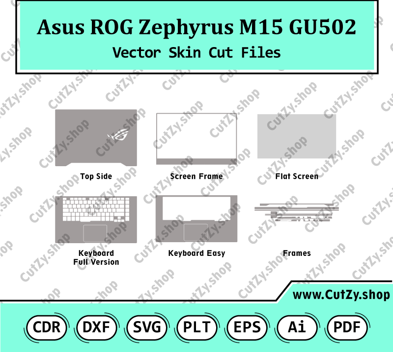 Asus ROG Zephyrus M15 GU502 Vector Skin Cut Files