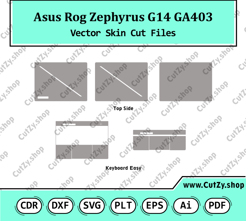 Asus Rog Zephyrus G14 GA403 Vector Skin Cut Files