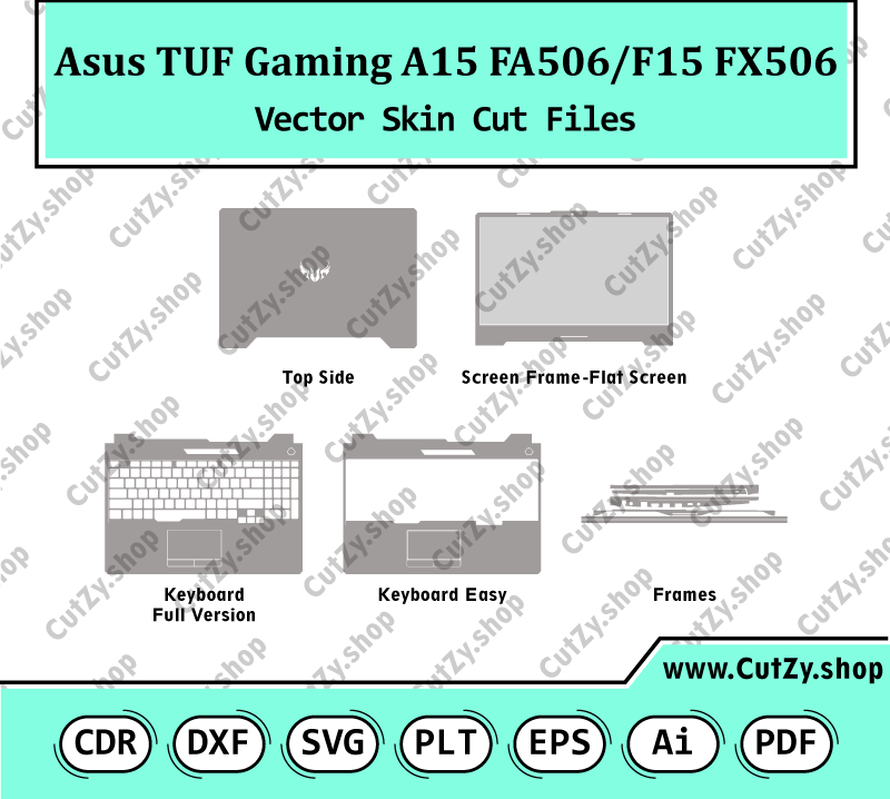 Asus TUF Gaming A15 FA506II Vector Skin Cut Files