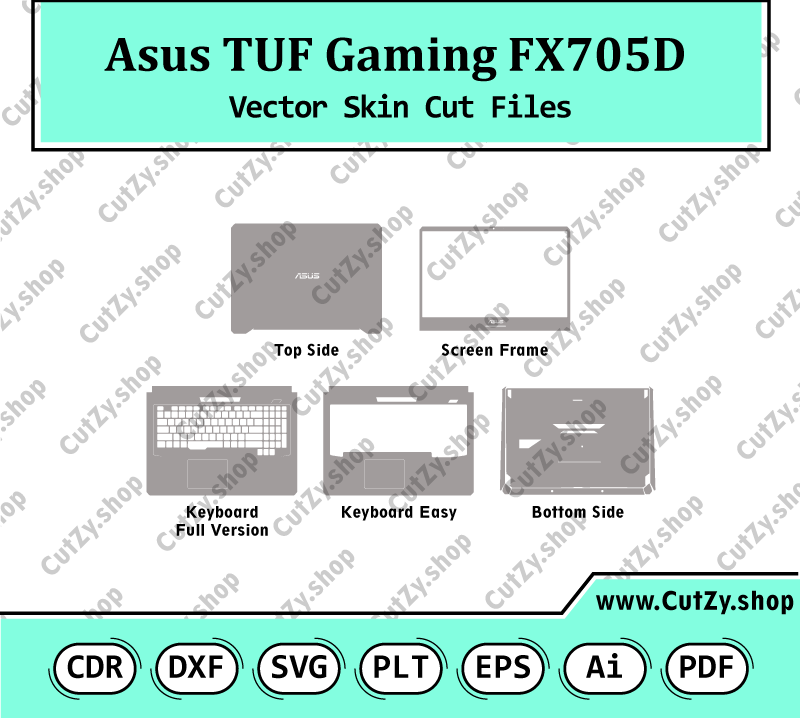 Asus TUF Gaming FX705D Vector Skin Cut Files