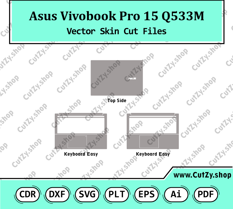 Asus Vivobook Pro 15 Q533M Vector Skin Cut Files
