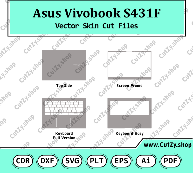 Asus Vivobook S431F Vector Skin Cut Files