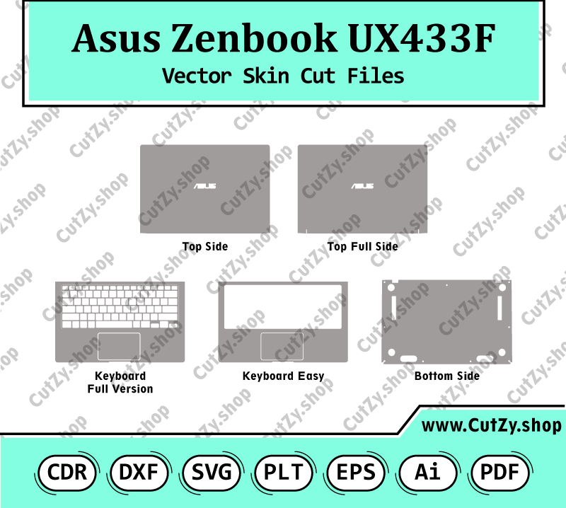 Asus ZenBook UX433F Vector Skin Cut Files