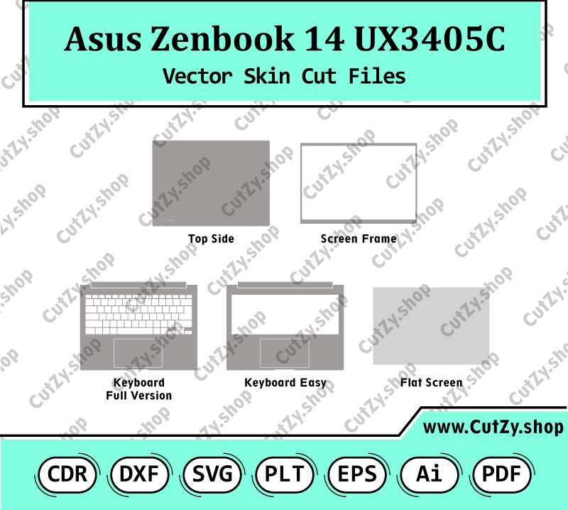 Asus Zenbook 14 UX3405 Vector Skin Cut Files