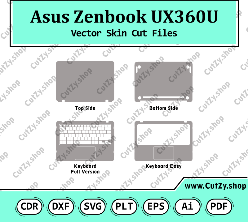 Asus Zenbook UX360U Vector Skin Cut Files