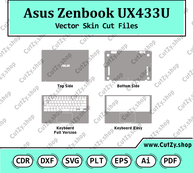 Asus Zenbook UX433U Vector Skin Cut Files