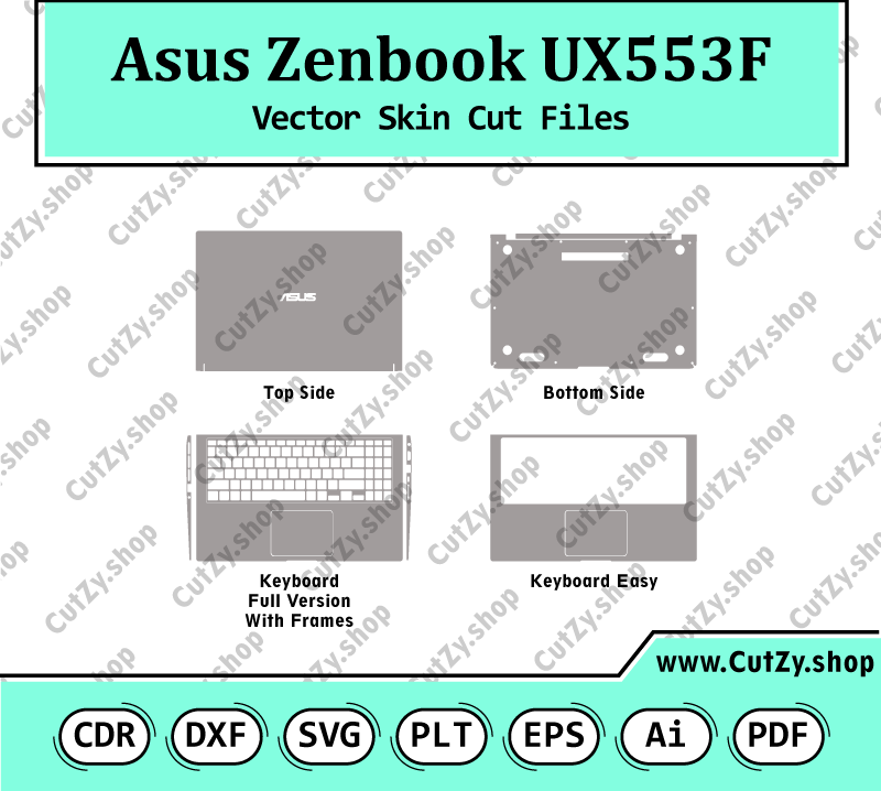Asus Zenbook UX553F Vector Skin Cut Files