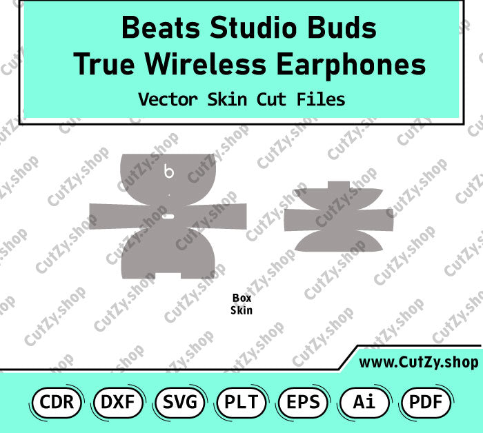 Beats Studio Buds True Wireless earphones Vector Skin Cut Files