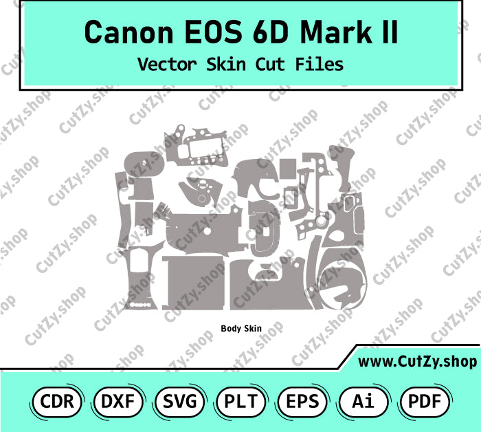 Canon EOS 6D Mark II Vector Skin Cut Files