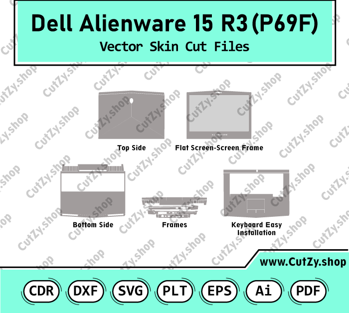 Dell Alienware 15 R3 Vector Skin Cut Files