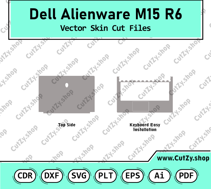 Dell Alienware M15 R6 Vector Skin Cut Files