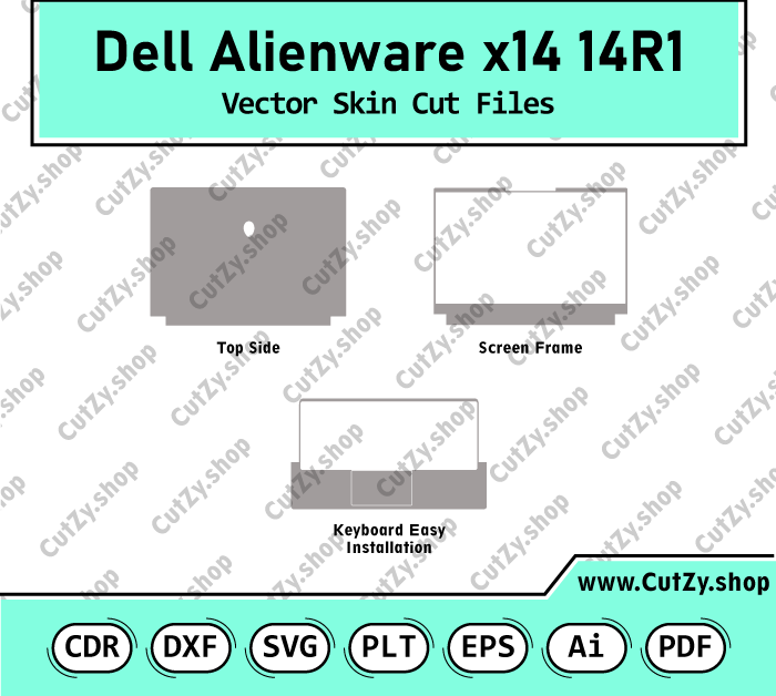 Dell Alienware x14 14R1 4810 Vector Skin Cut Files