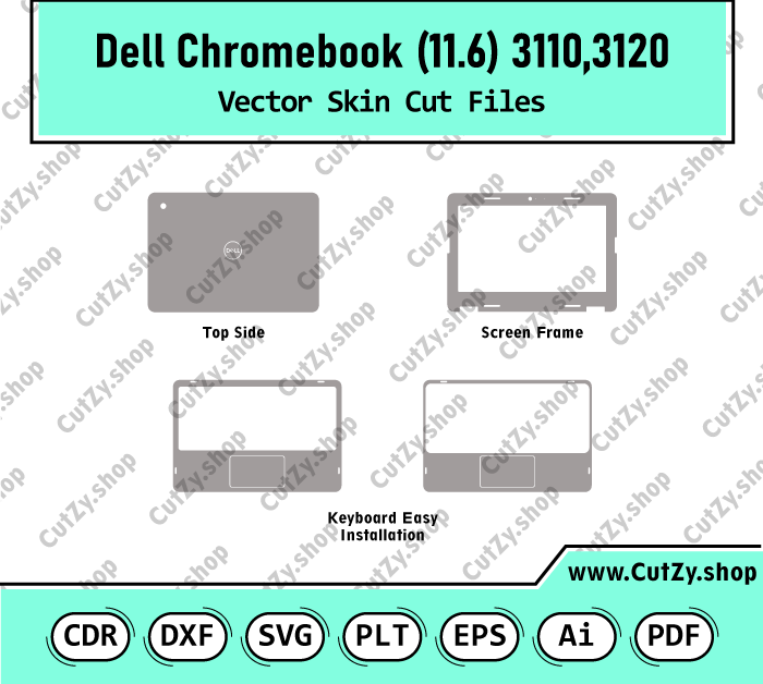 Dell Chromebook (11.6) 3110,3120 Vector Skin Cut Files
