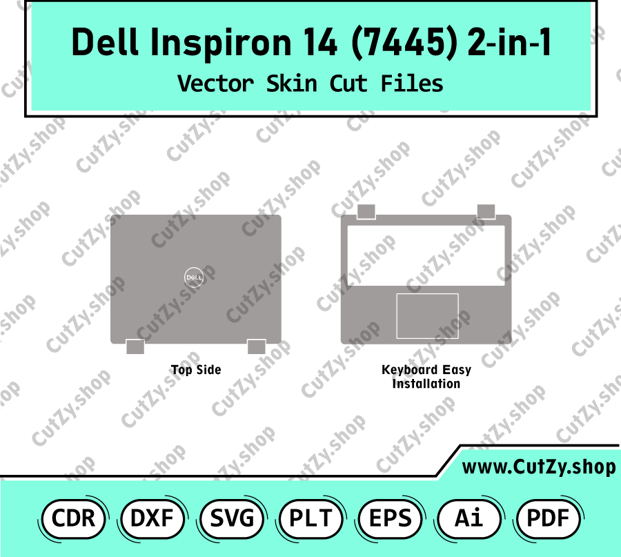 Dell Inspiron 14 (7445) 2-in-1 Vector Skin Cut Files