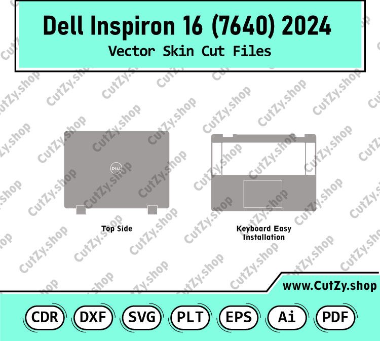 Dell Inspiron 16 2-in-1 7640 2024 Vector Skin Cut Files
