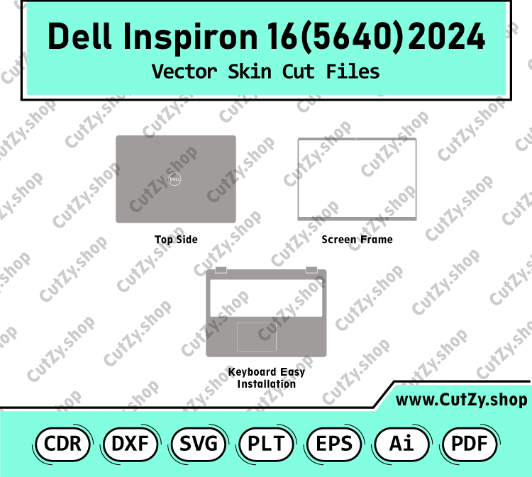 Dell Inspiron 16 5640 16.0 2024 Vector Skin Cut Files Template