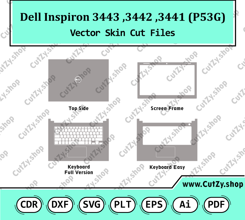 Dell Inspiron 3441, 3442, 3443 (P53G) Vector Skin Cut Files