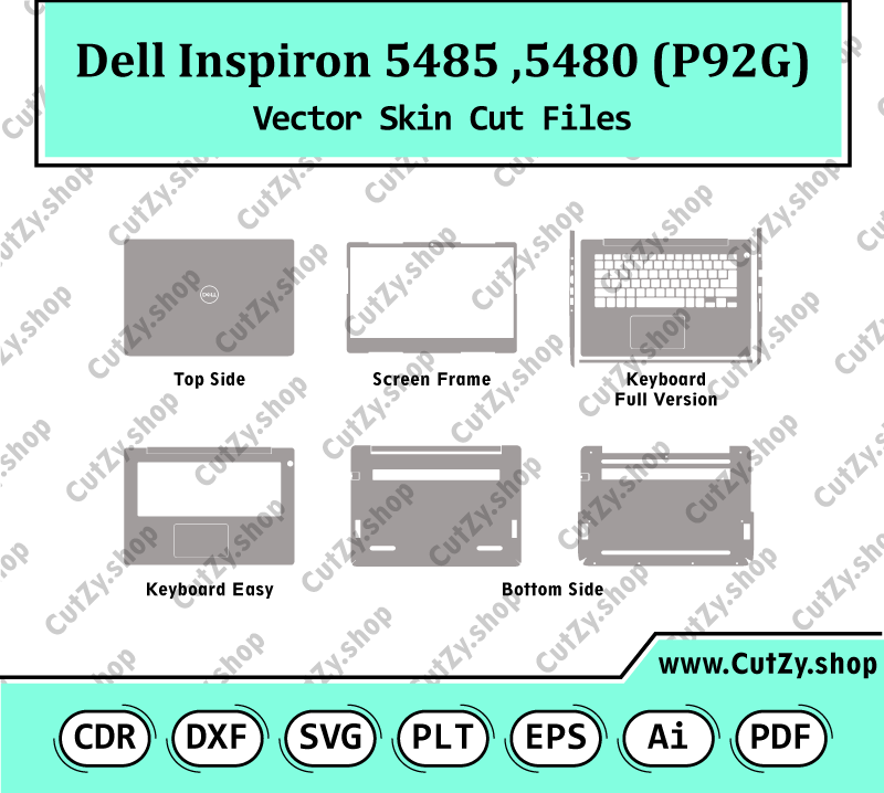 Dell Inspiron 5480, 5485 (P92G) Vector Skin Cut Files