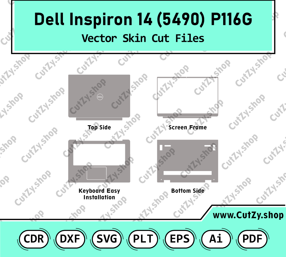 Dell Inspiron 5490 P116G Vector Skin Templates