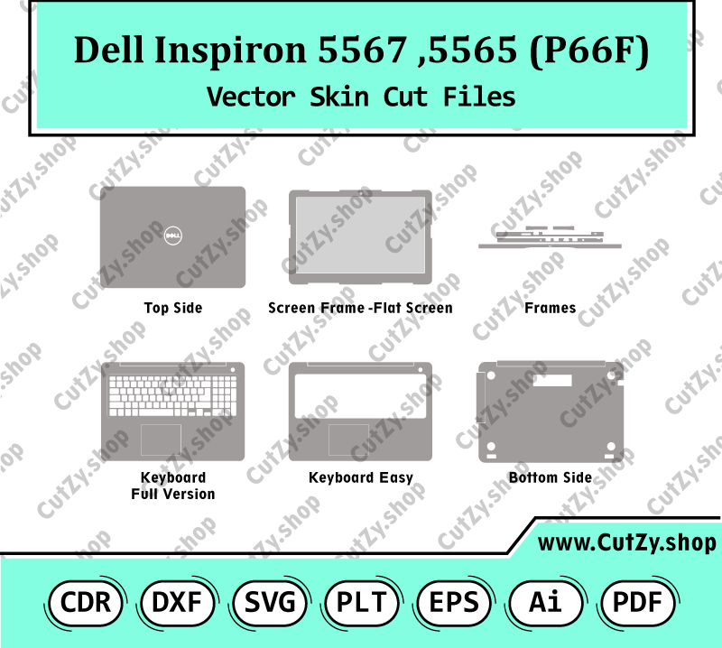 Dell Inspiron 5565, 5567 (P66F) Vector Skin Cut Files