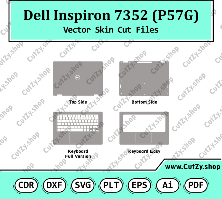 Dell Inspiron 7352 (P57G) Vector Skin Cut Files