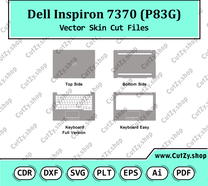 Dell Inspiron 7370 (P83G) Vector Skin Cut Files