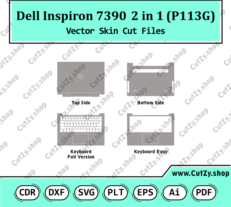 Dell Inspiron 7390 2-in-1 (P113G) Vector Skin Cut Files