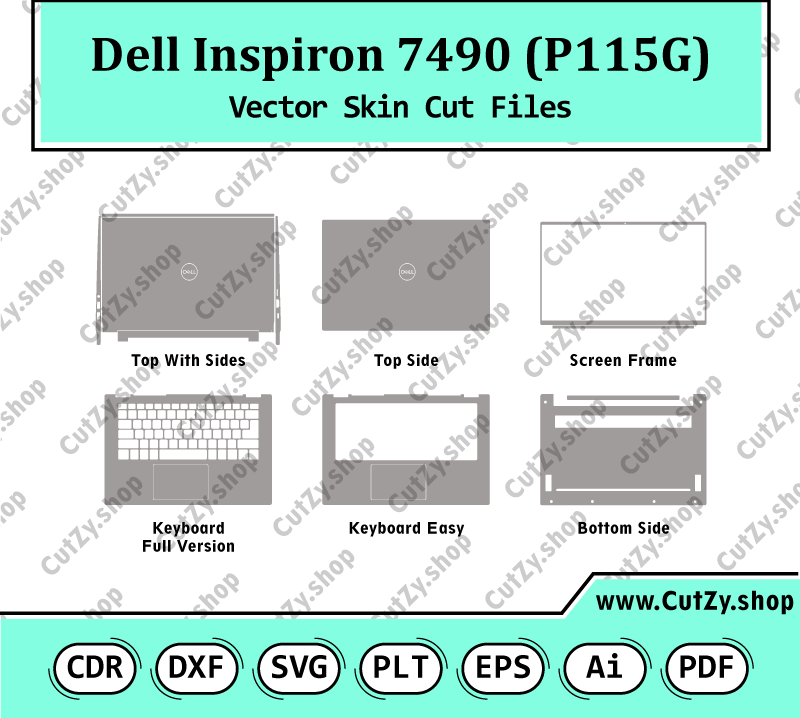 Dell Inspiron 7490 (P115G) Vector Skin Cut Files