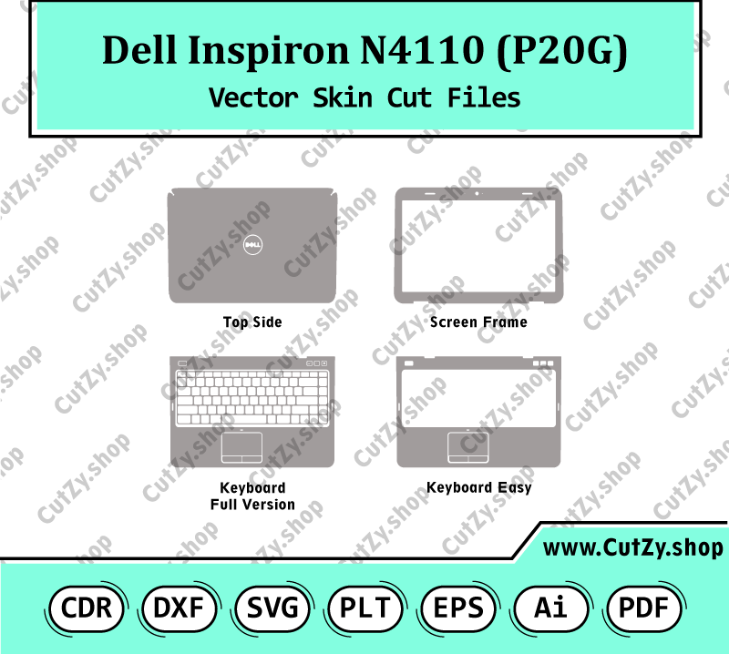 Dell Inspiron N4110 (P20G) Vector Skin Cut Files