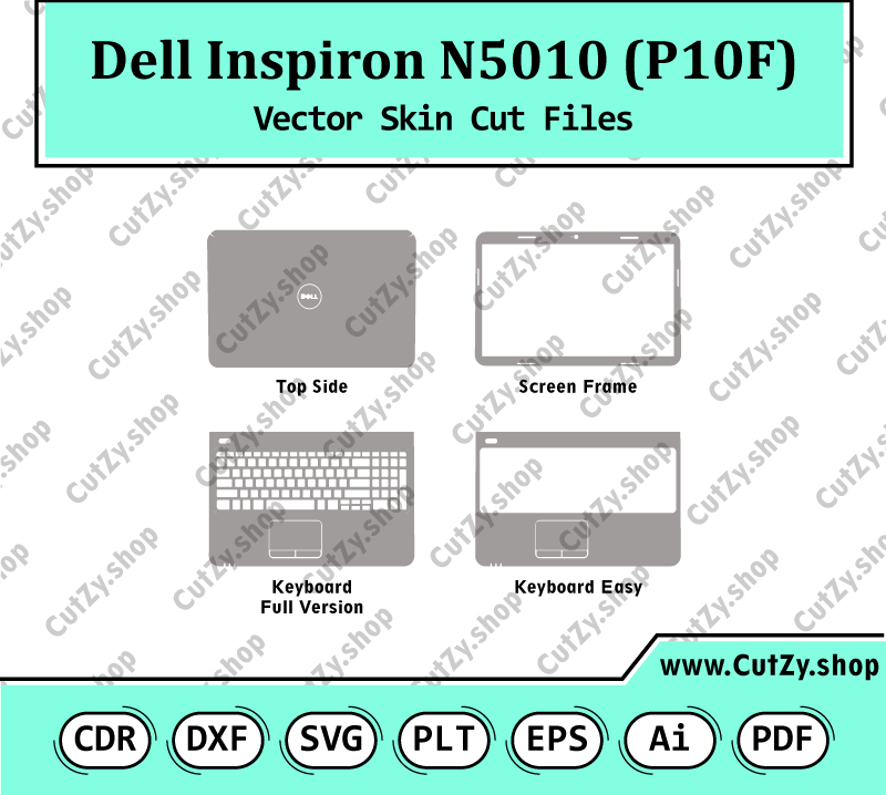 Dell Inspiron N5010 (P10F) Vector Skin Cut Files