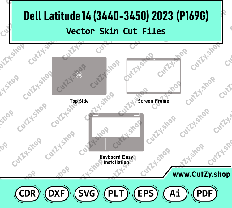 Dell Latitude 14 3440-3450 (P169G) 2023 Vector Skin Cut Files