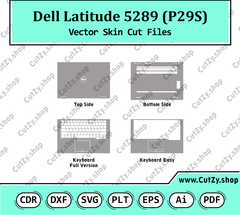 Dell Latitude 5289 (P29S) Vector Skin Cut Files