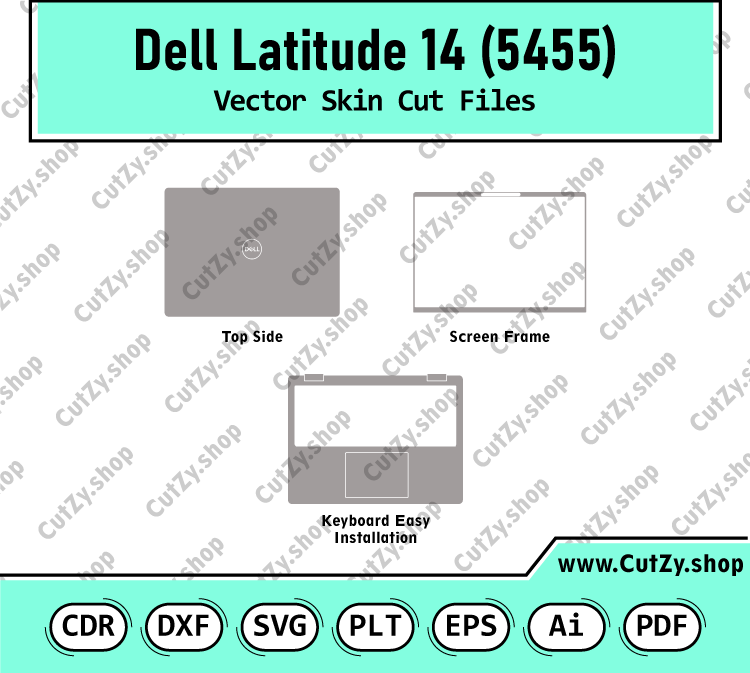 Dell Latitude 5455 14.0 2024-2023 Vector Skin Cut Files Template