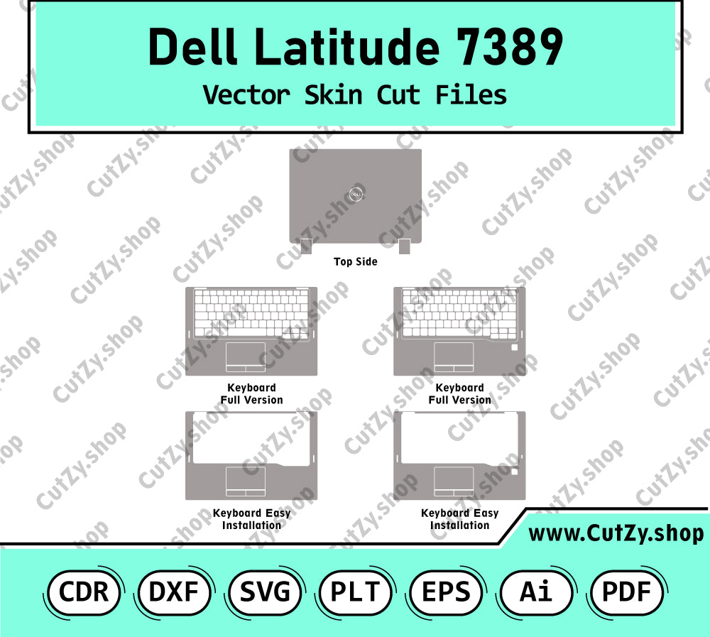 Dell Latitude 7389 Vector Skin Cut Files