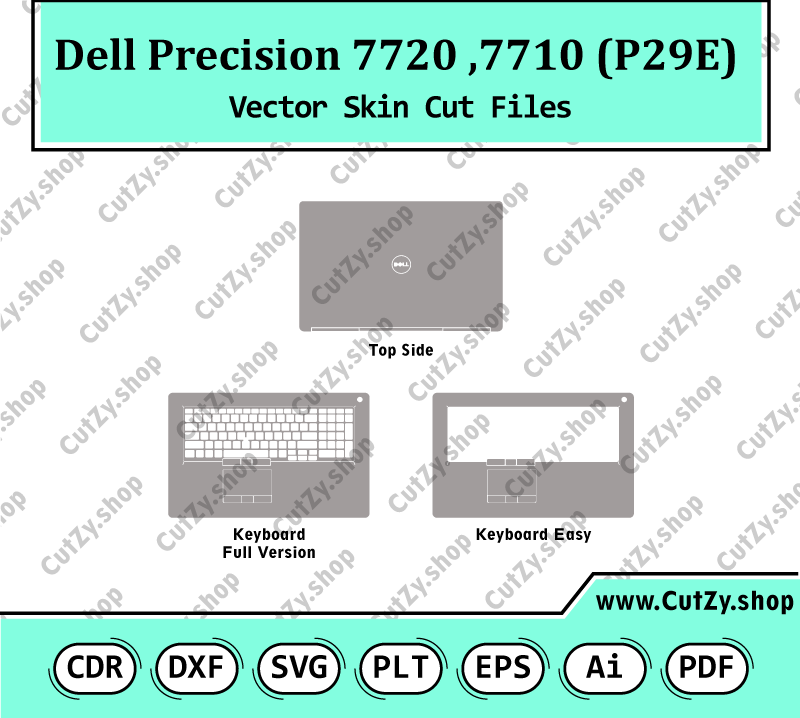 Dell Precision 7710, 7720 (P29E) Vector Skin Cut Files