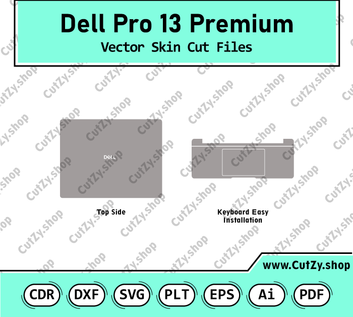 Dell Pro 13 Premium Vector Skin Cut Files