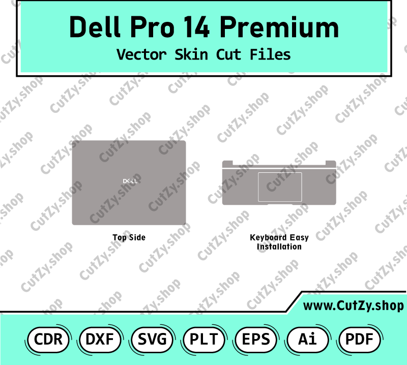 Dell Pro 14 Premium Vector Skin Cut Files