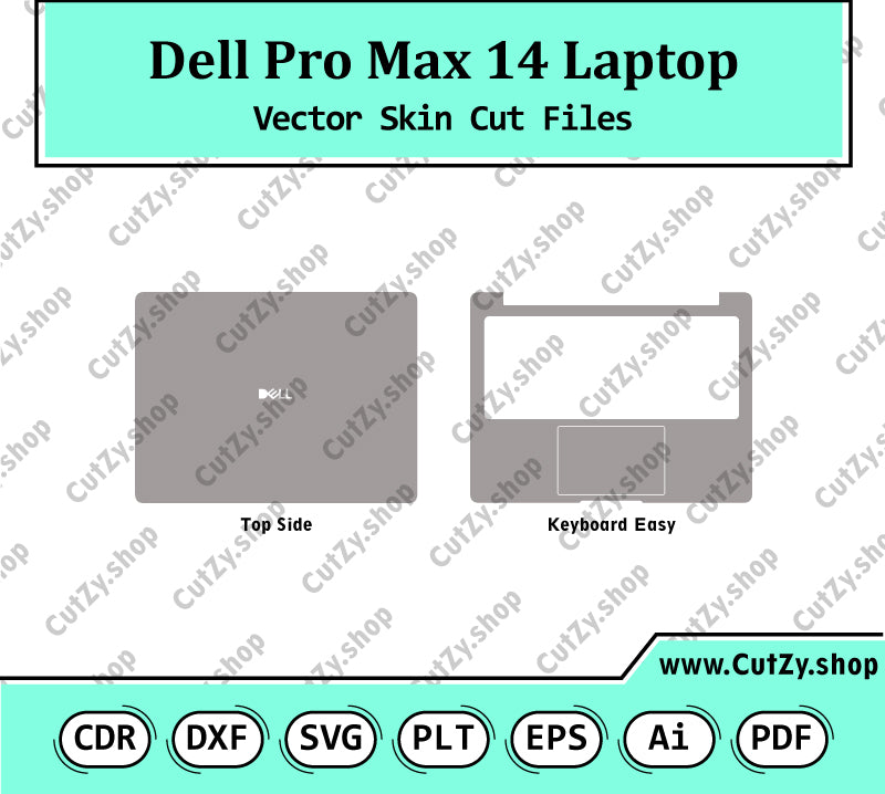 Dell Pro Max 14 Laptop Vector Skin Cut Files